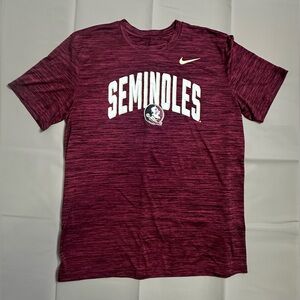 Men’s Nike Florida State Seminoles Dri Fit Tee Shirt. Size Large